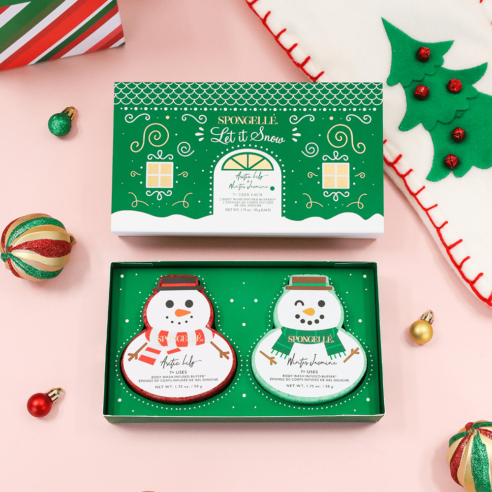 Spongellé Let It Snow | Holiday Snowman Gift Set