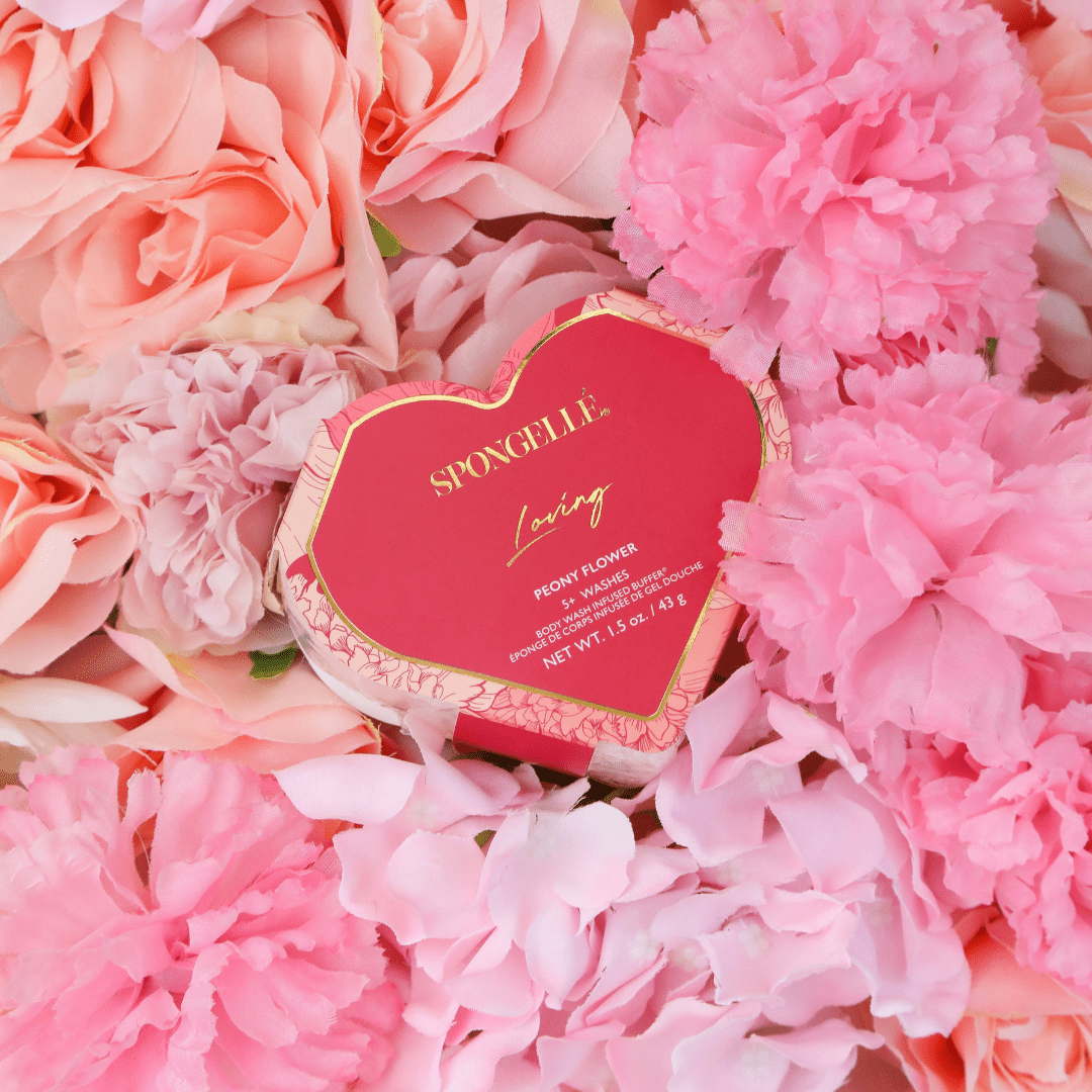 Spongellé Loving | Peony Flower Heart Buffer