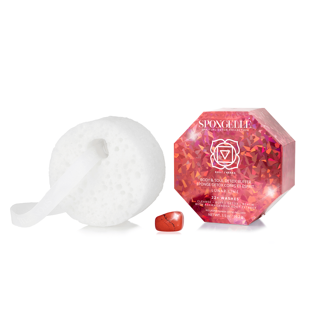 Spongellé Lunar Lime | Spiritual Detox (Red Jasper)