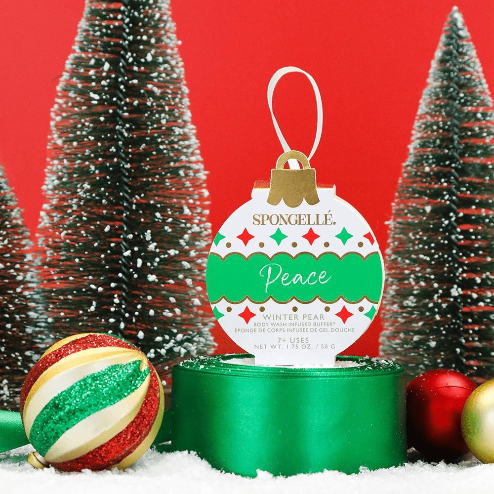 Spongellé Peace - Winter Pear | Holiday Ornament