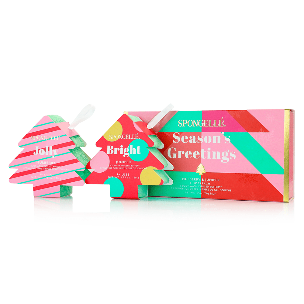 Spongellé Season's Greetings | Holiday Tree Gift Set