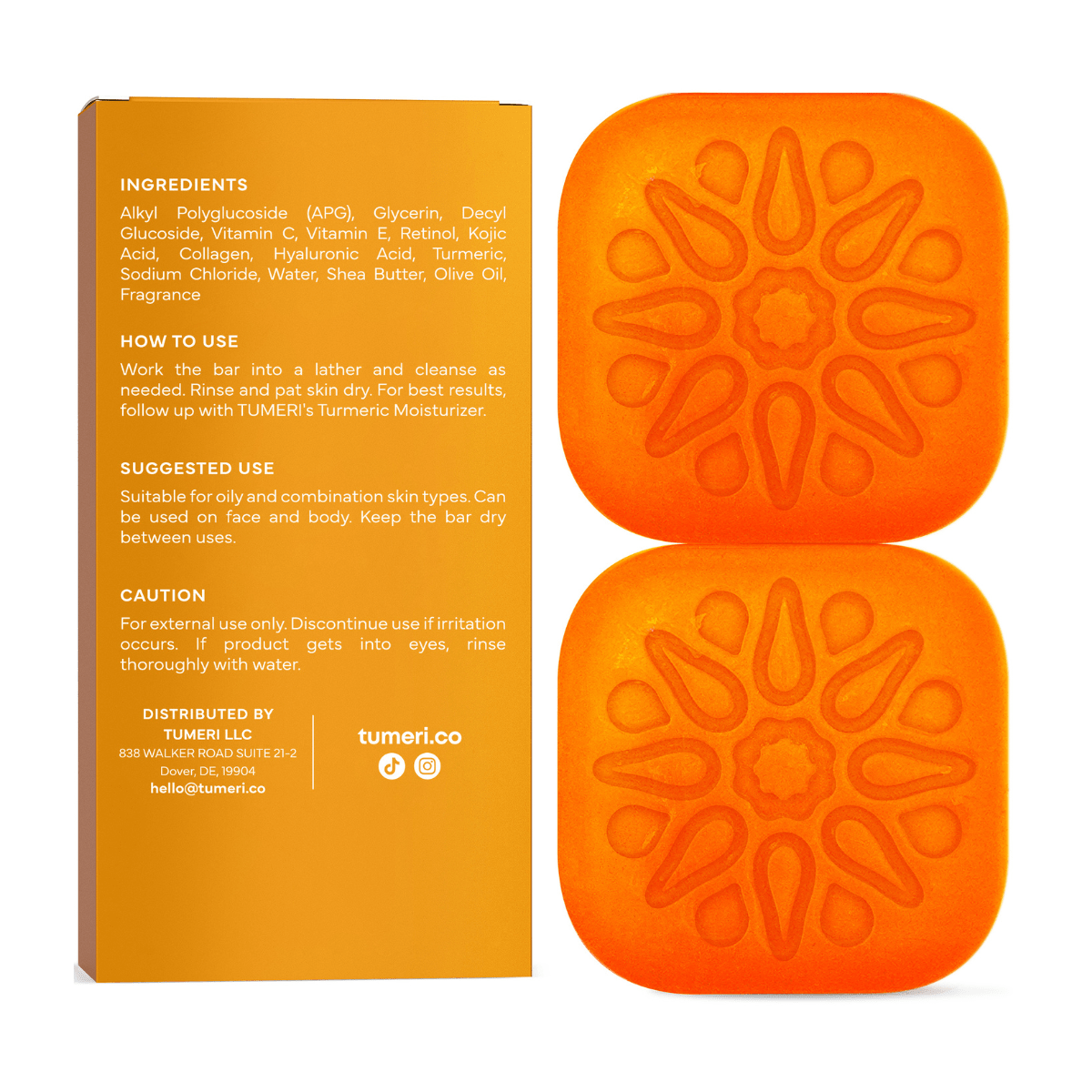 TUMERI Turmeric Kojic Acid Soap - Face and Body