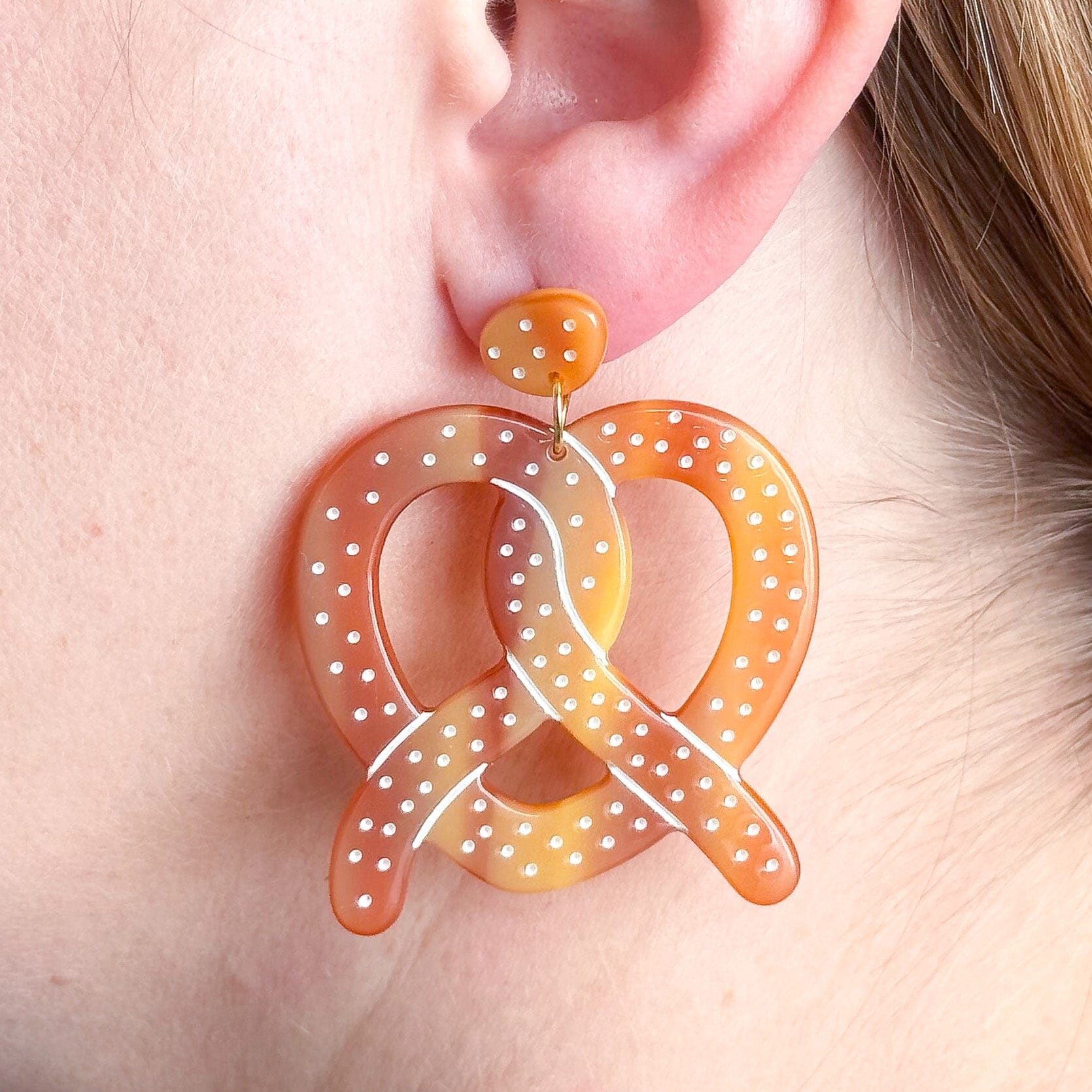 Pretzel Acetate Earrings