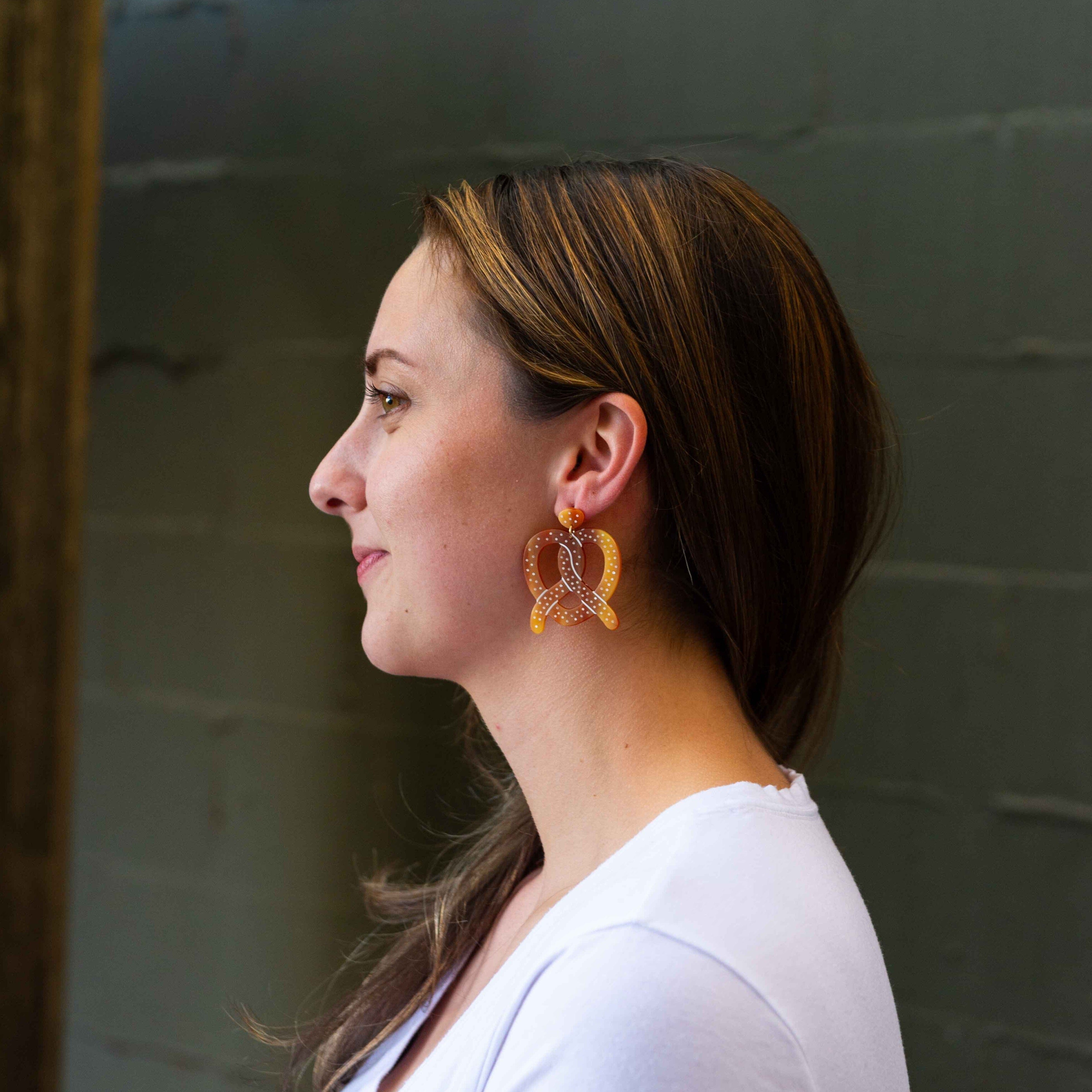 Pretzel Acetate Earrings