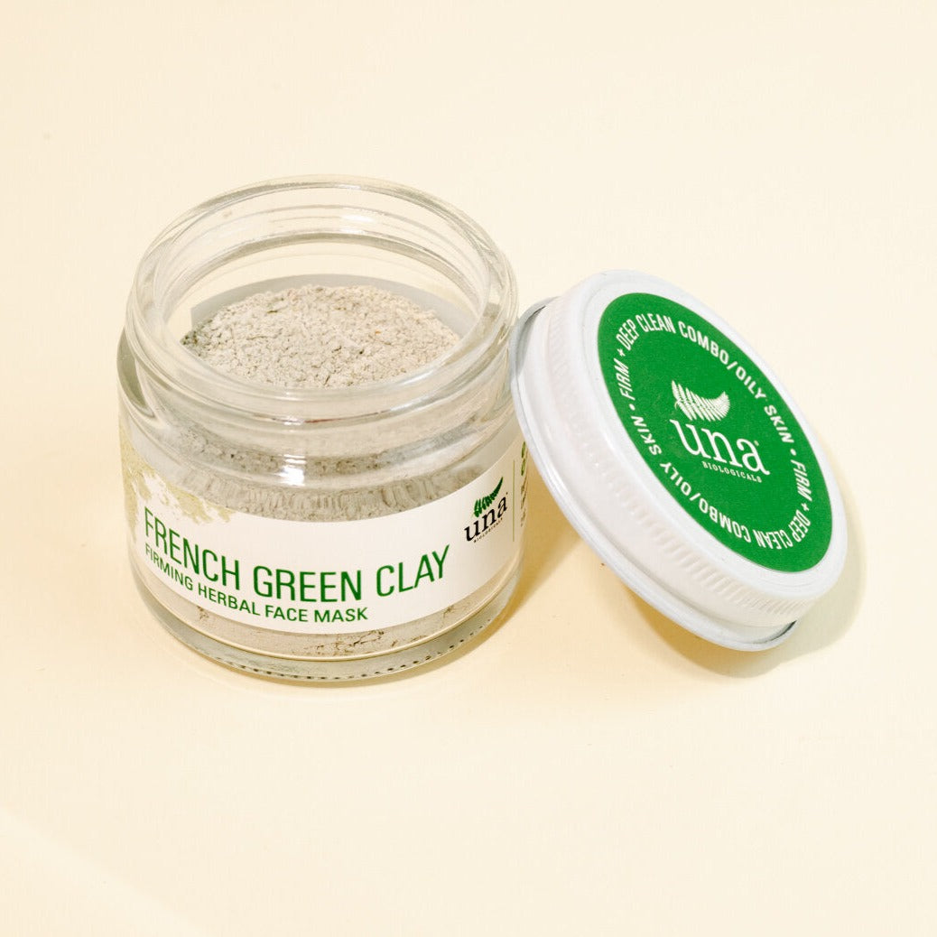 French Green Clay Firming Herbal Mask | Face Care | Una Biologicals Skin Care