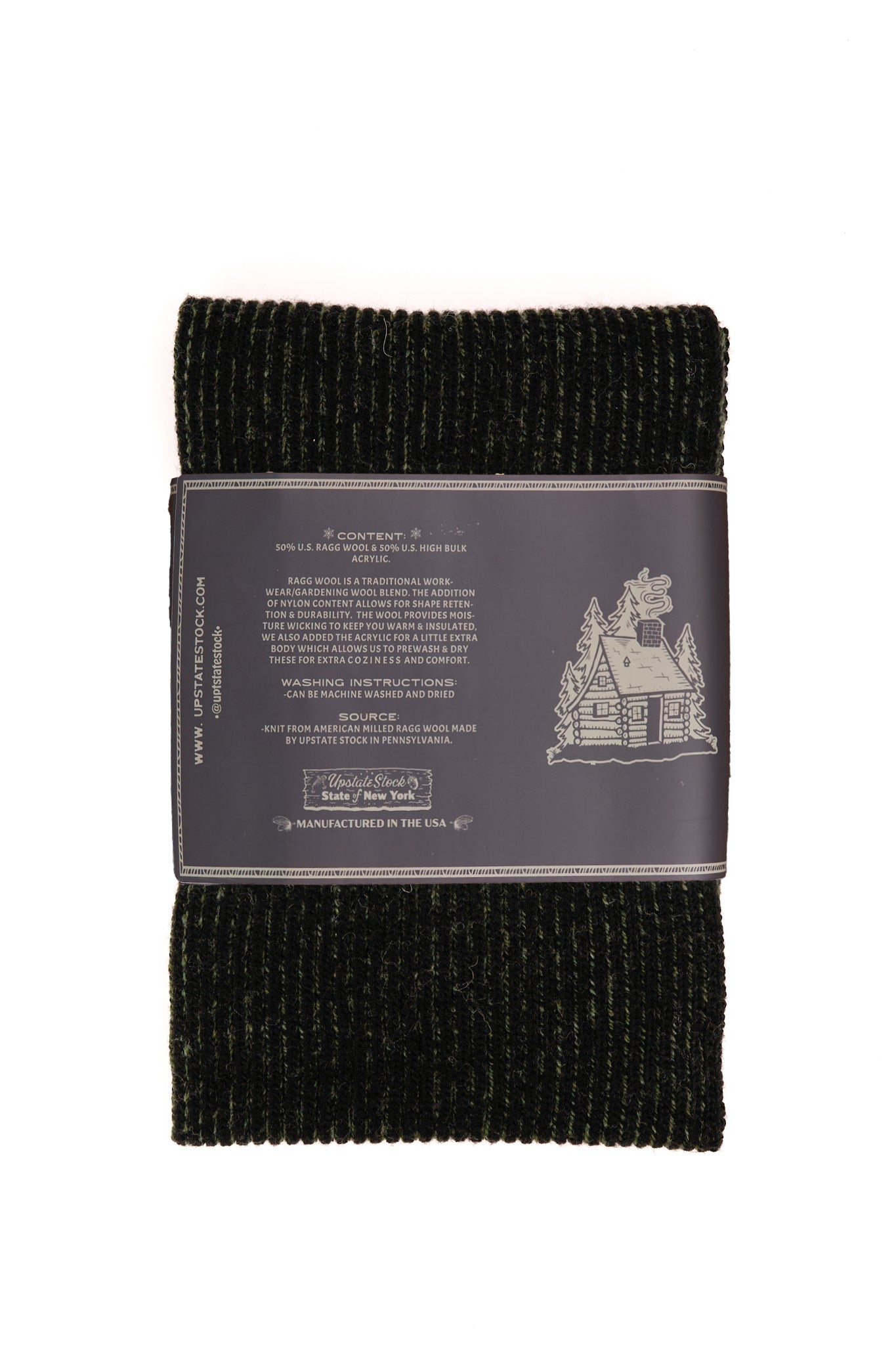 UPSTATE STOCK Dark Melange Ragg Wool Scarf