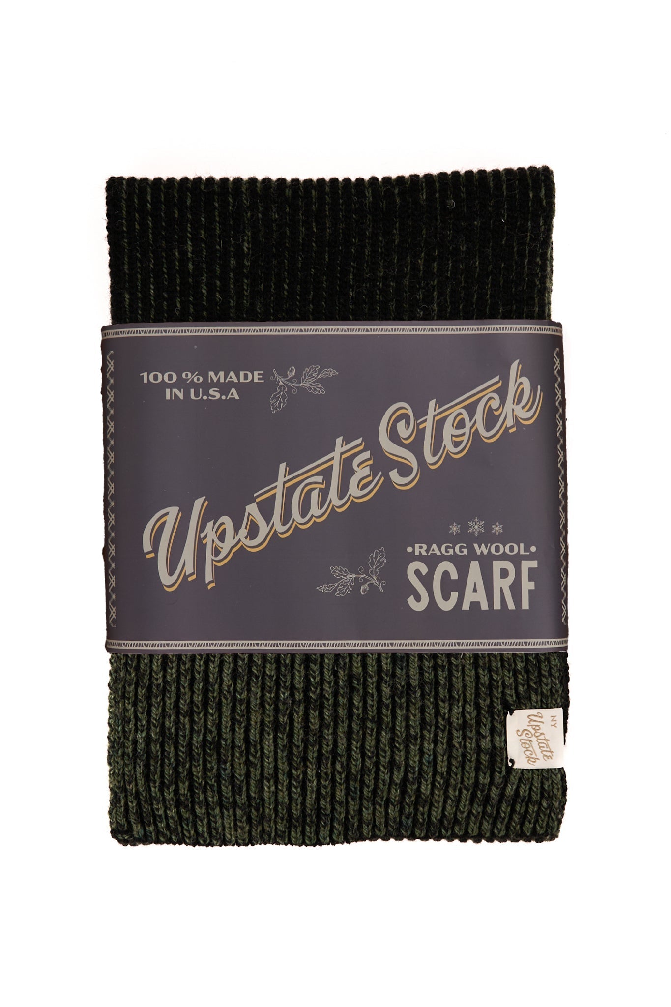 UPSTATE STOCK Dark Melange Ragg Wool Scarf