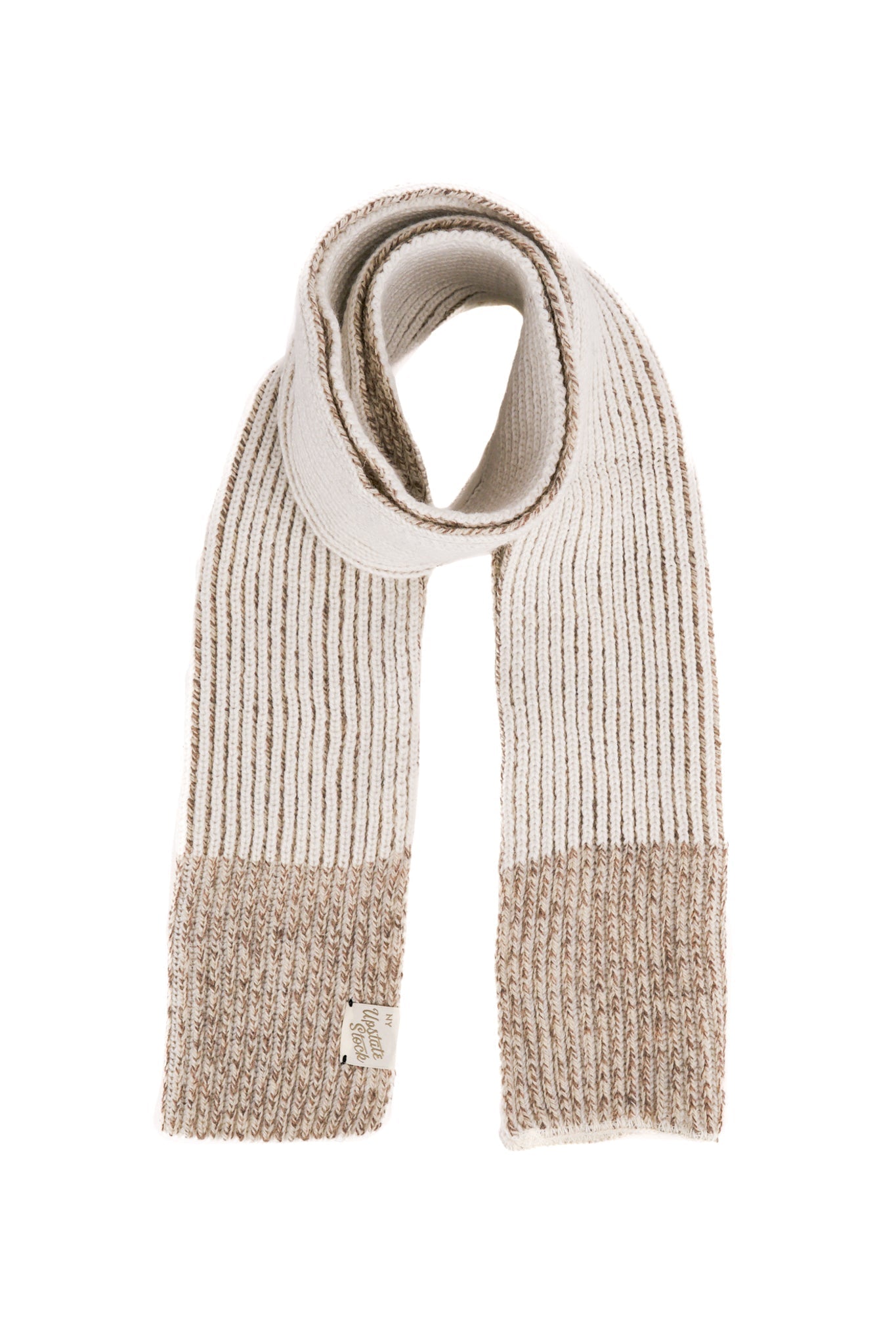 UPSTATE STOCK Oatmeal Melange Ragg Wool Scarf