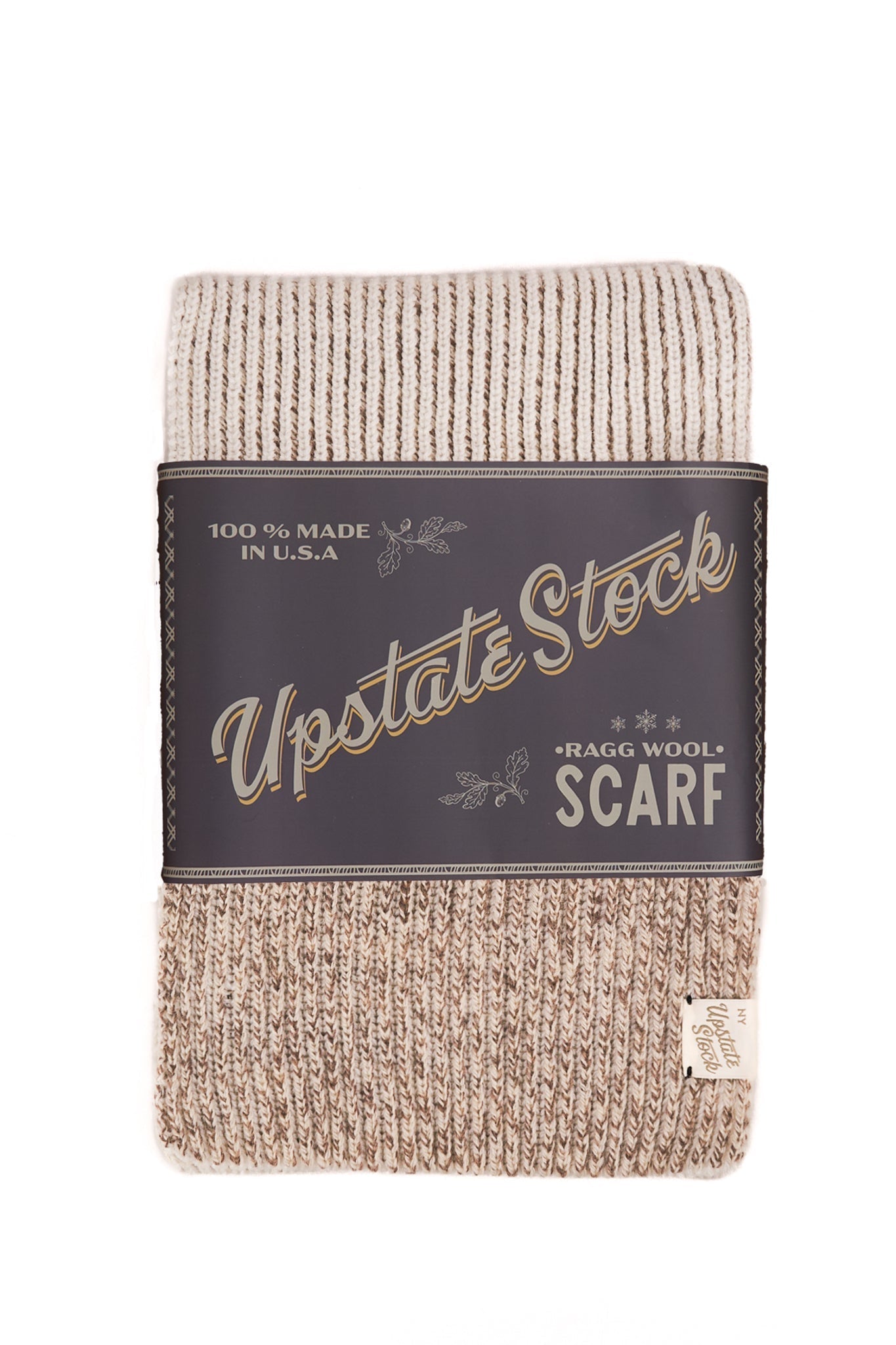 UPSTATE STOCK Oatmeal Melange Ragg Wool Scarf