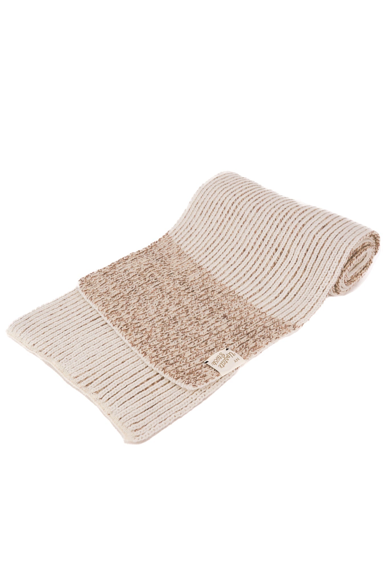 UPSTATE STOCK Oatmeal Melange Ragg Wool Scarf