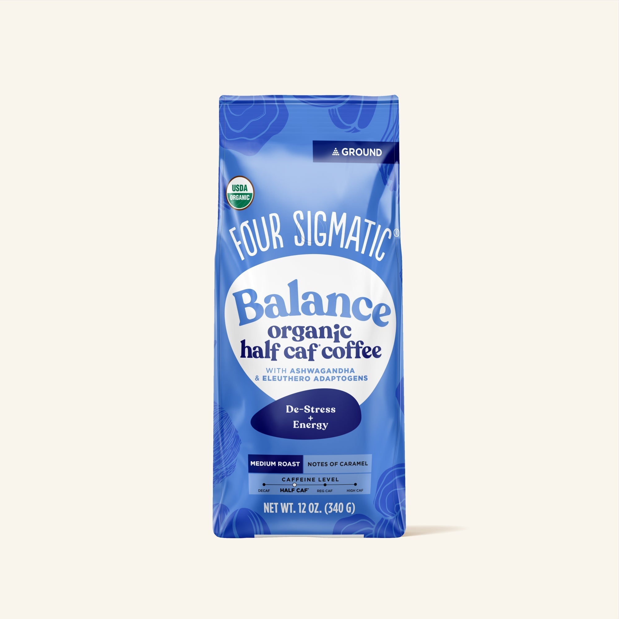 US Four SigmaticBalance Half Caf Ground Coffee Bag - M.S Skincare