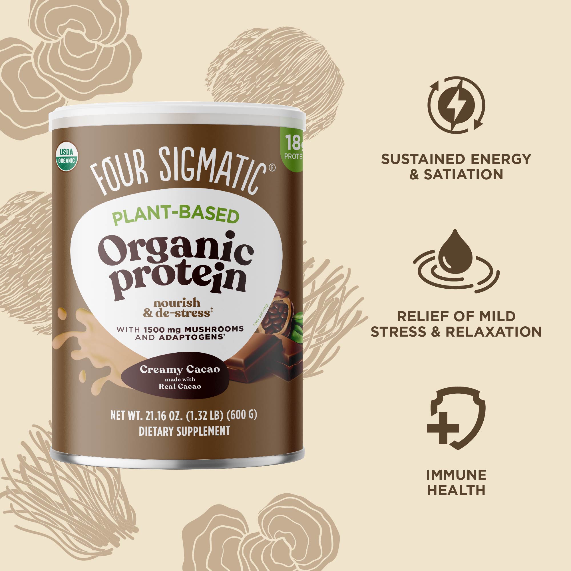 US Four SigmaticCreamy Cacao Plant - based Protein - M.S Skincare