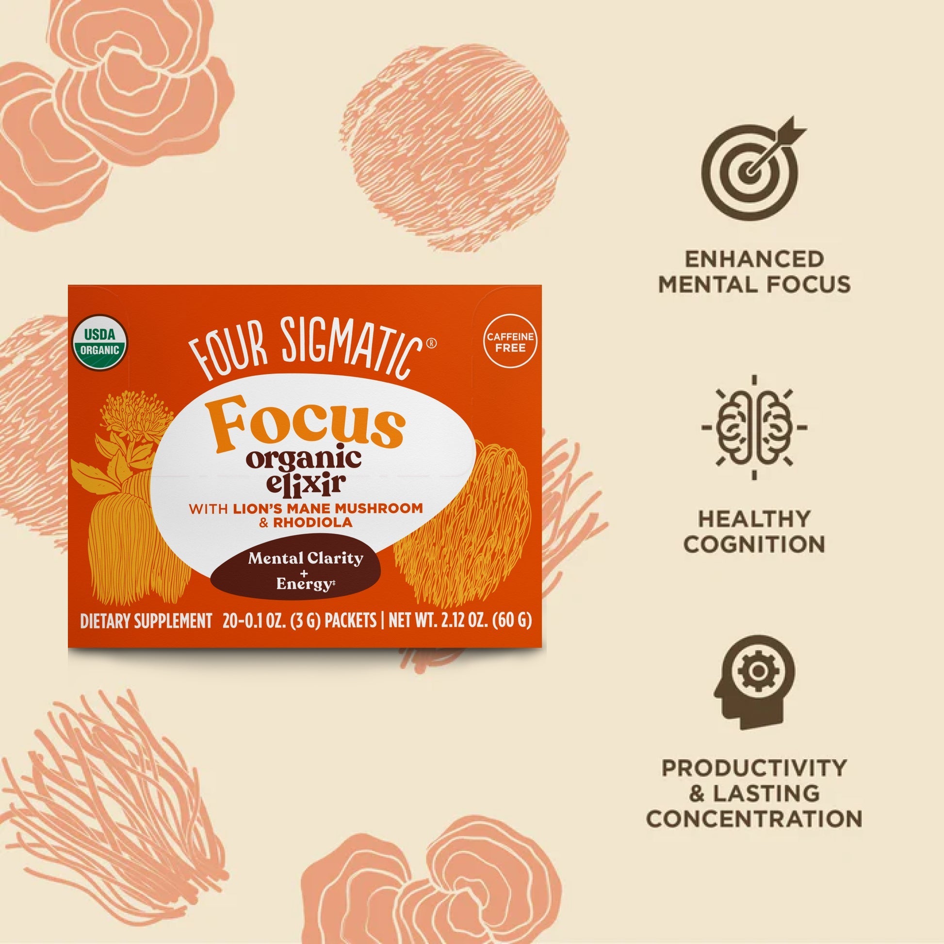 US Four Sigmatic Focus Elixir, Packets