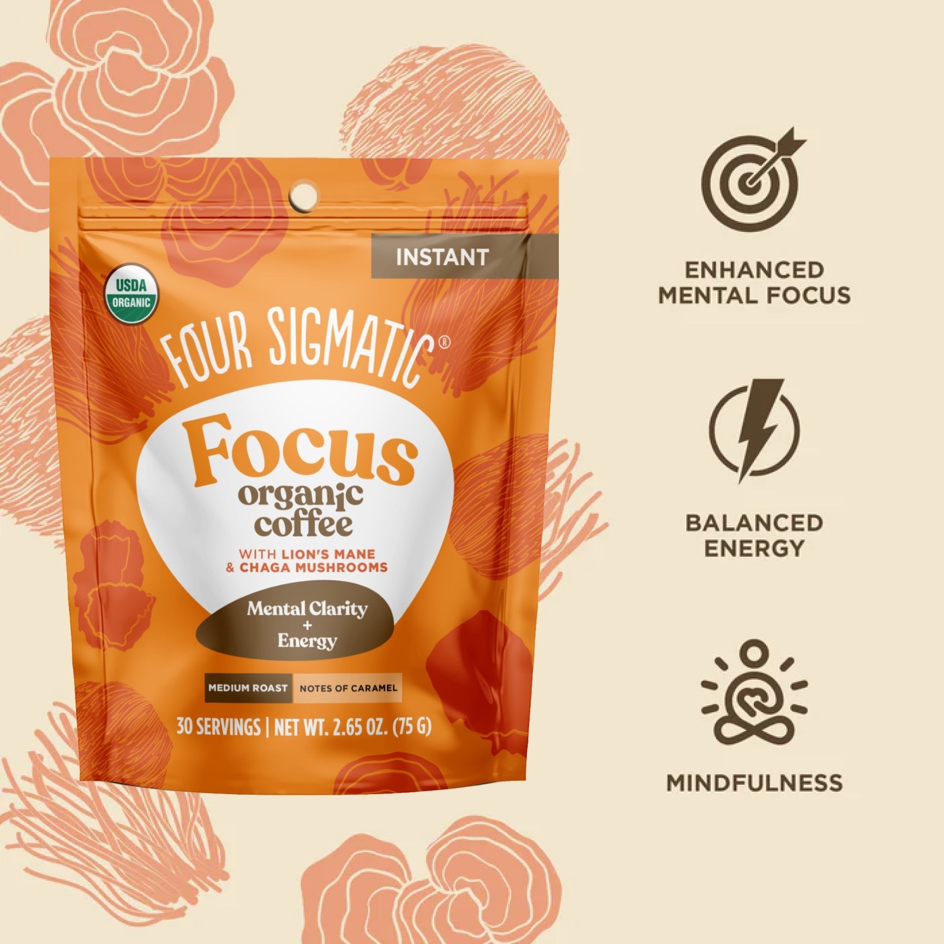 US Four Sigmatic Focus Instant Coffee Multiserve