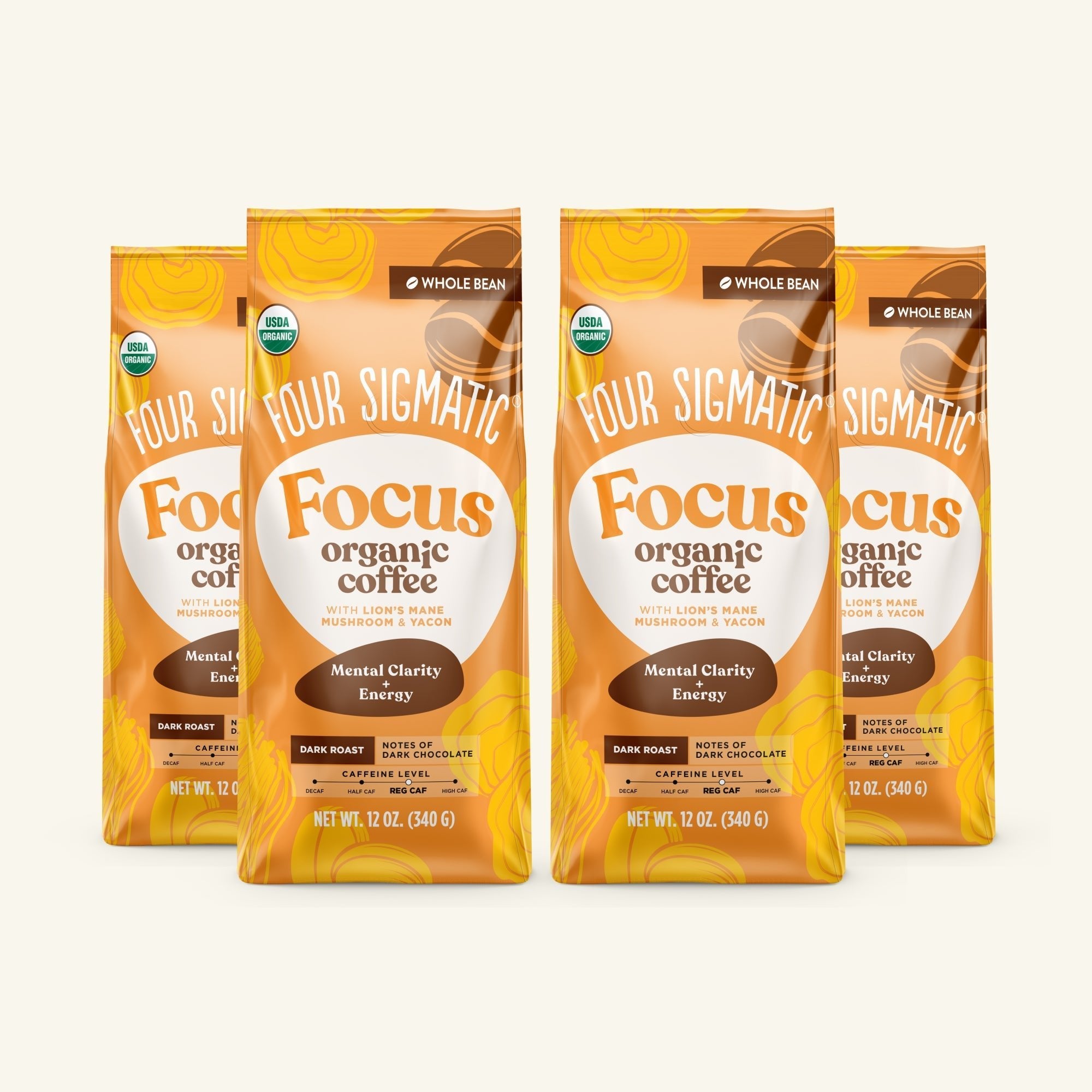 US Four Sigmatic Focus Whole Bean Coffee Bag