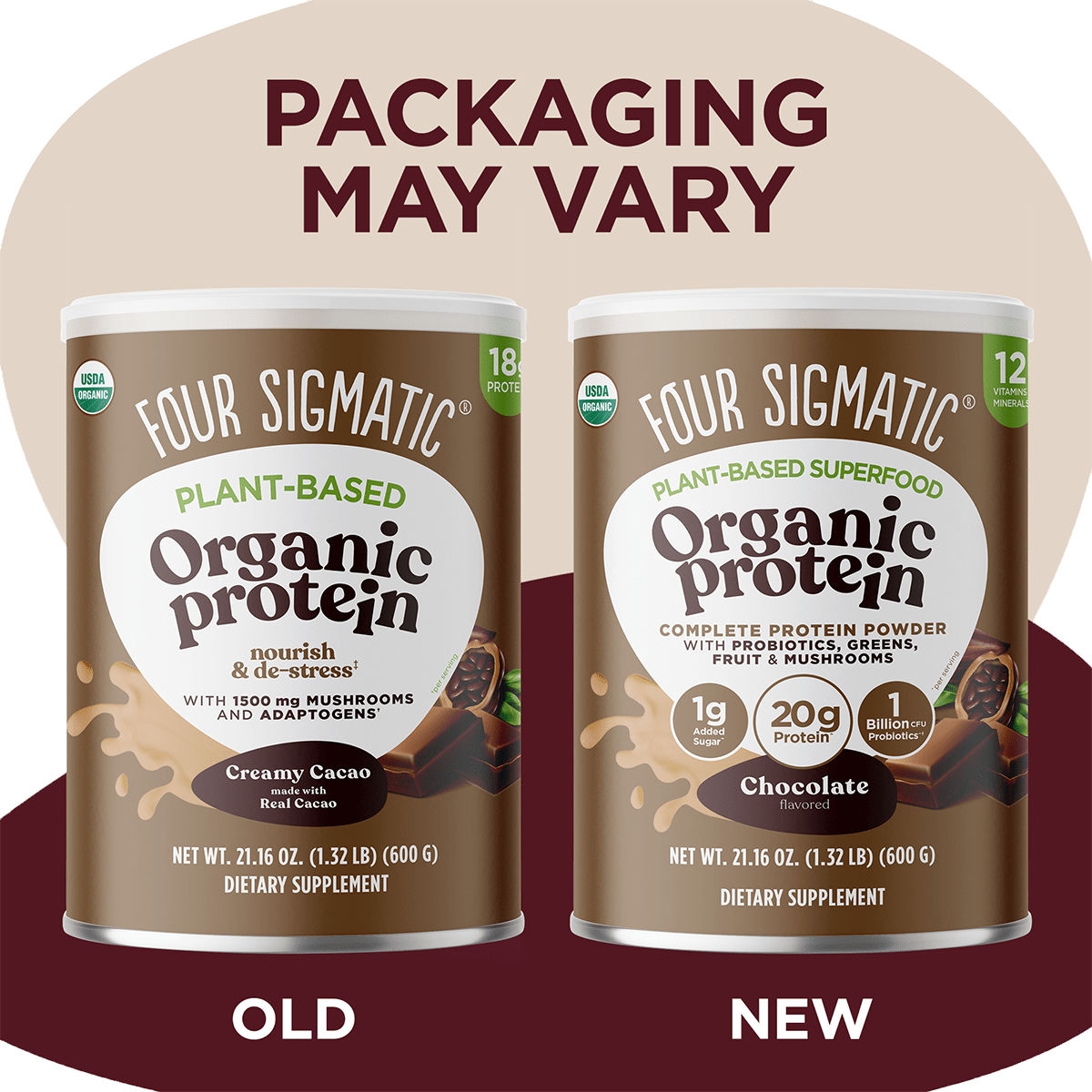 US Four Sigmatic Organic Plant - Based Protein – Chocolate