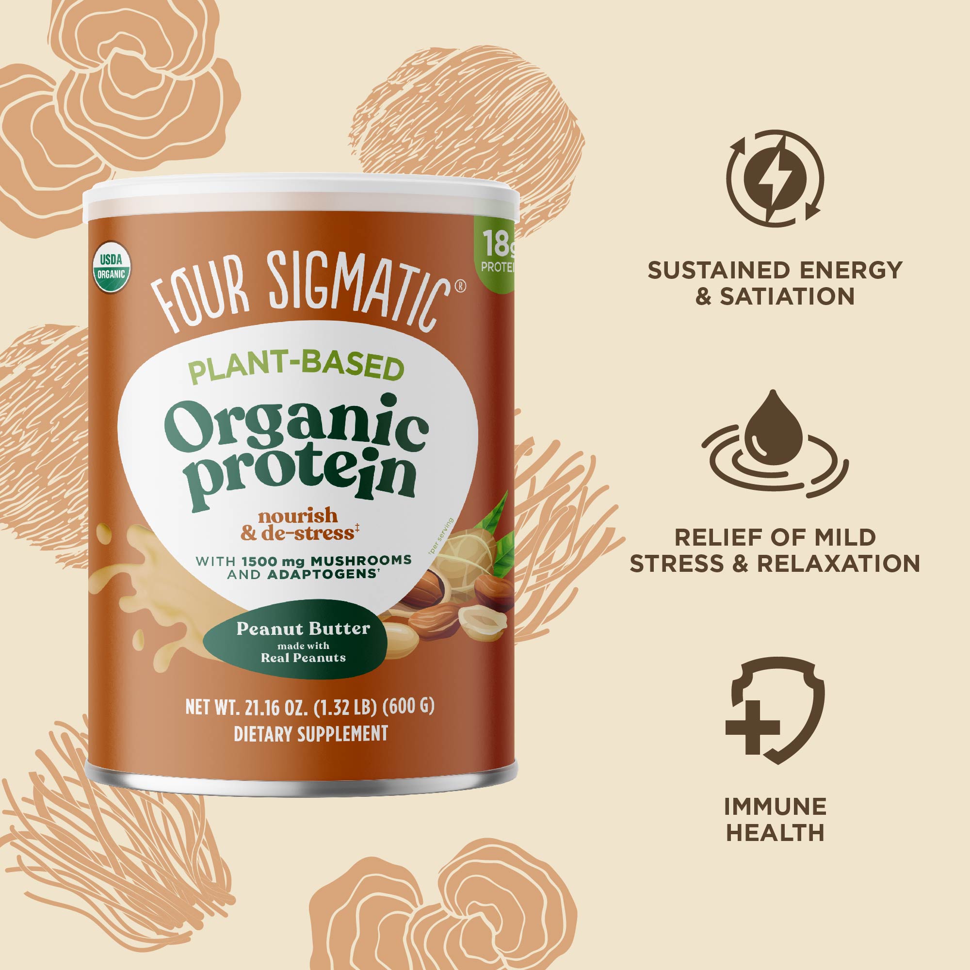 US Four SigmaticPeanut Butter Plant - based Protein - M.S Skincare