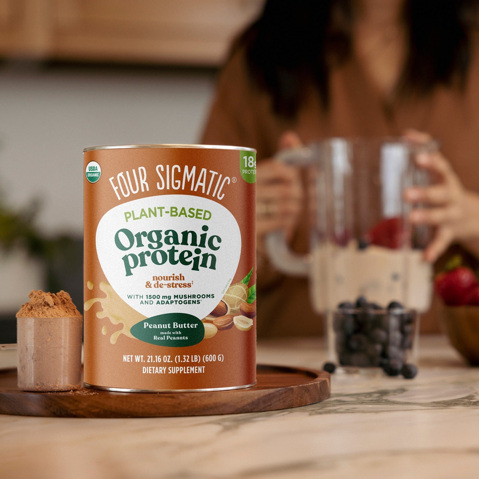 US Four Sigmatic Peanut Butter Plant - based Protein