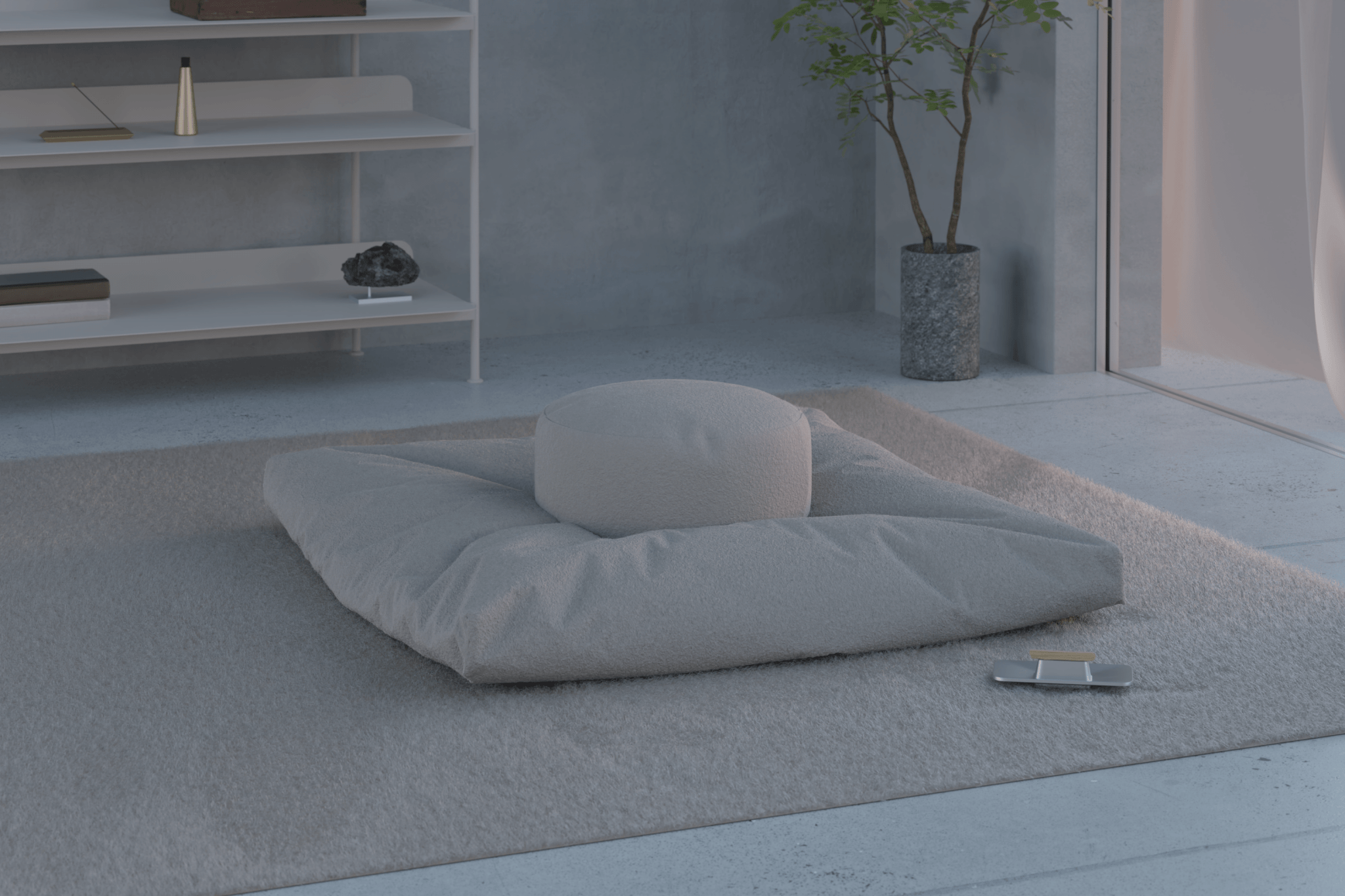 Walden Bouclé Meditation Cushion & Mat Set