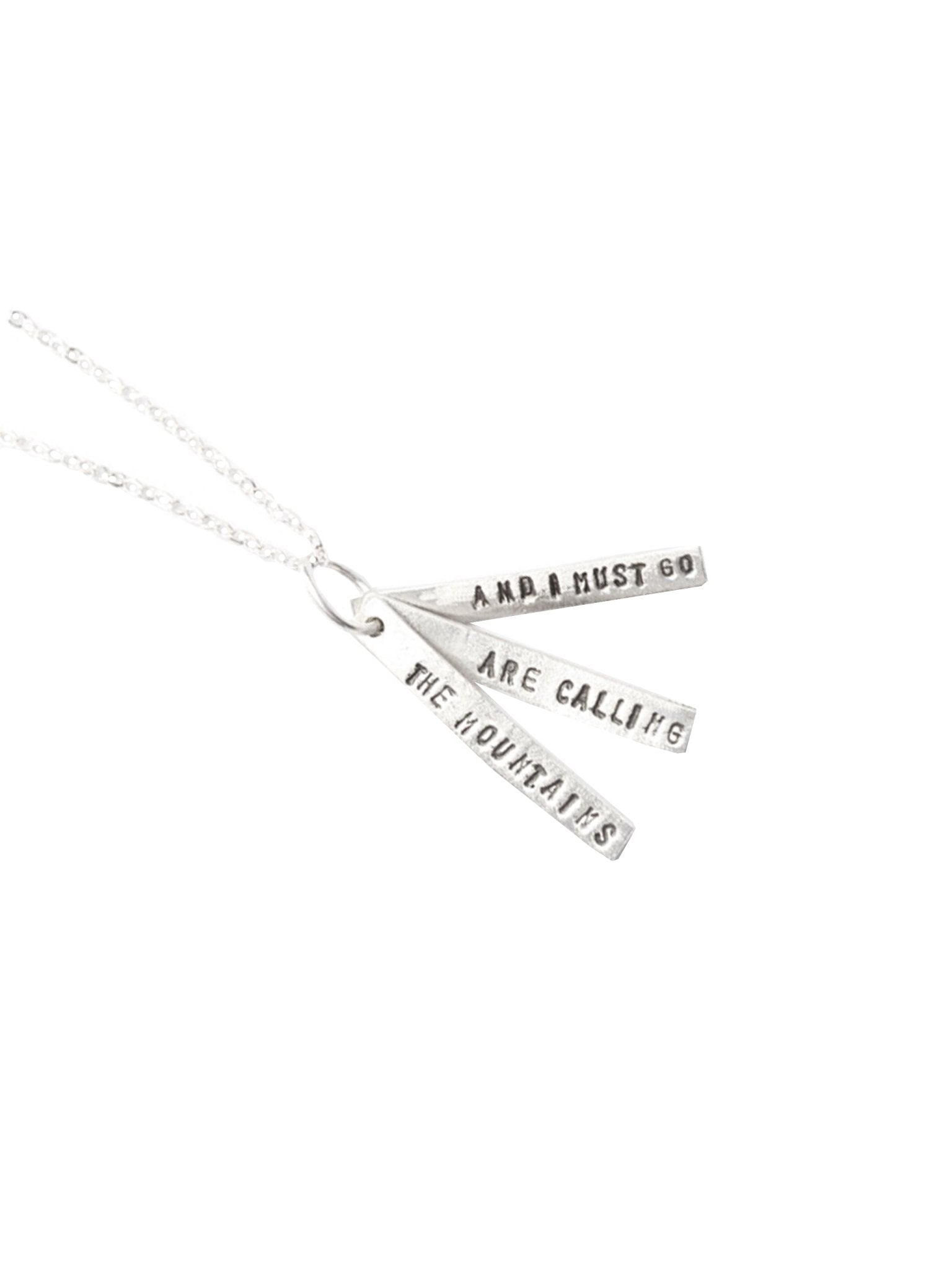 Weston Table Chocolate & Steel Long - Bar Quote Necklace John Muir