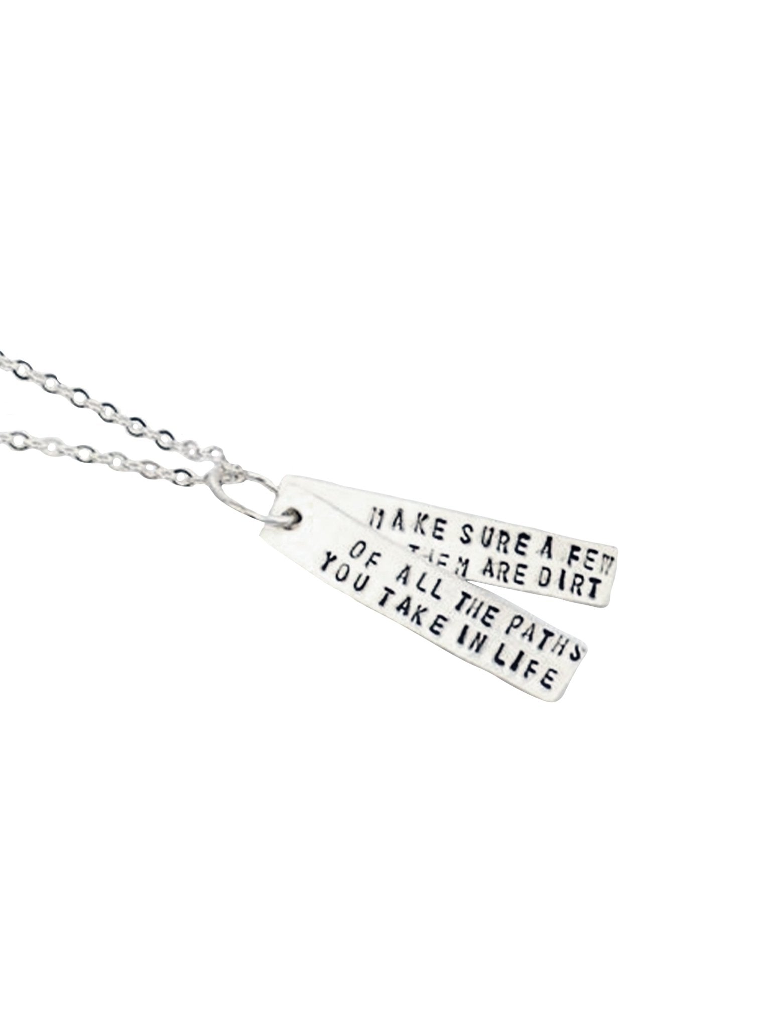 Weston Table Chocolate & Steel Long - Bar Quote Necklace John Muir