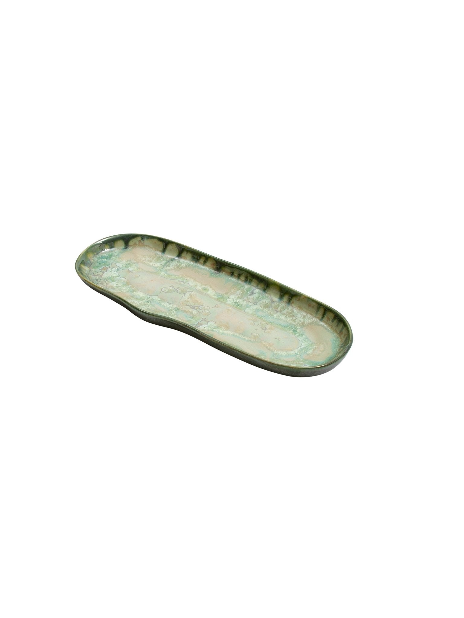 Weston Table Mint and Charcoal Razor Clam Plates