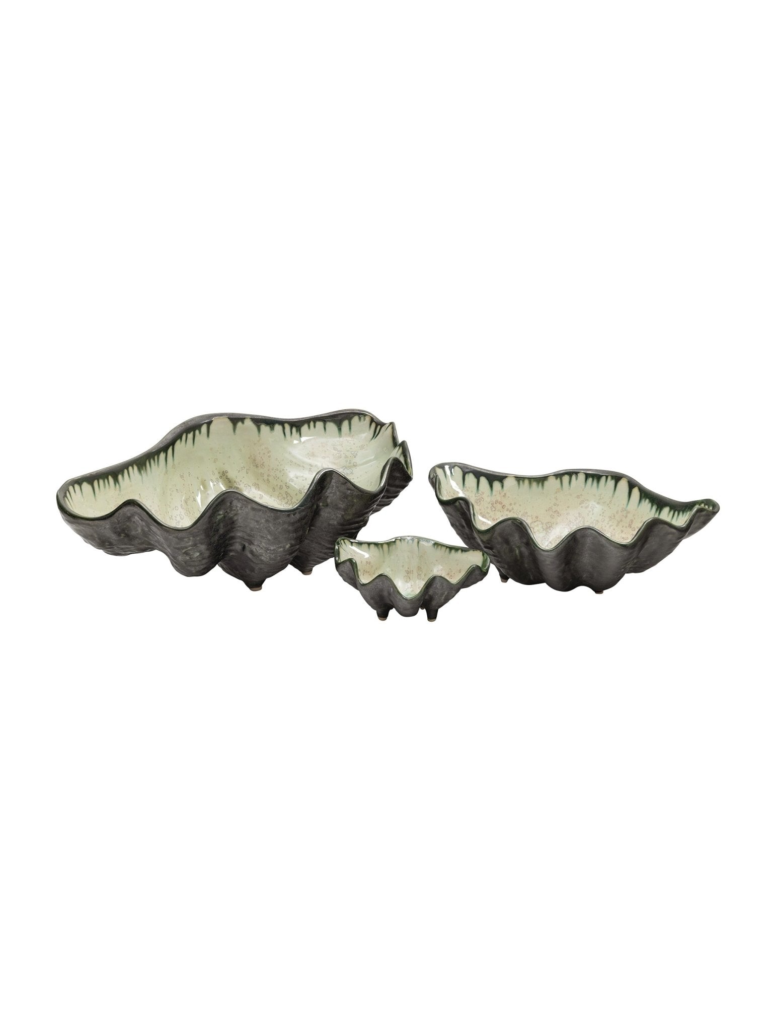 Weston Table Mint and Charcoal Sea Clam Bowl