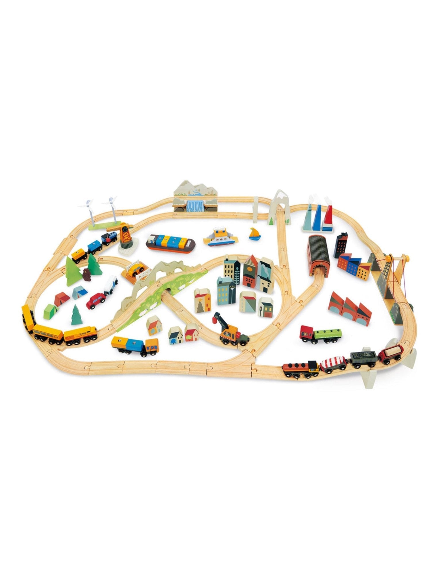 Weston Table Tender Leaf Toys Mountain View Train Set