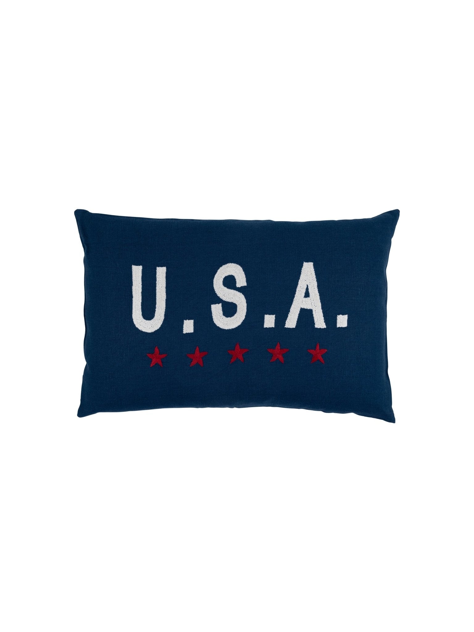 Weston Table USA Navy Linen Throw Pillow