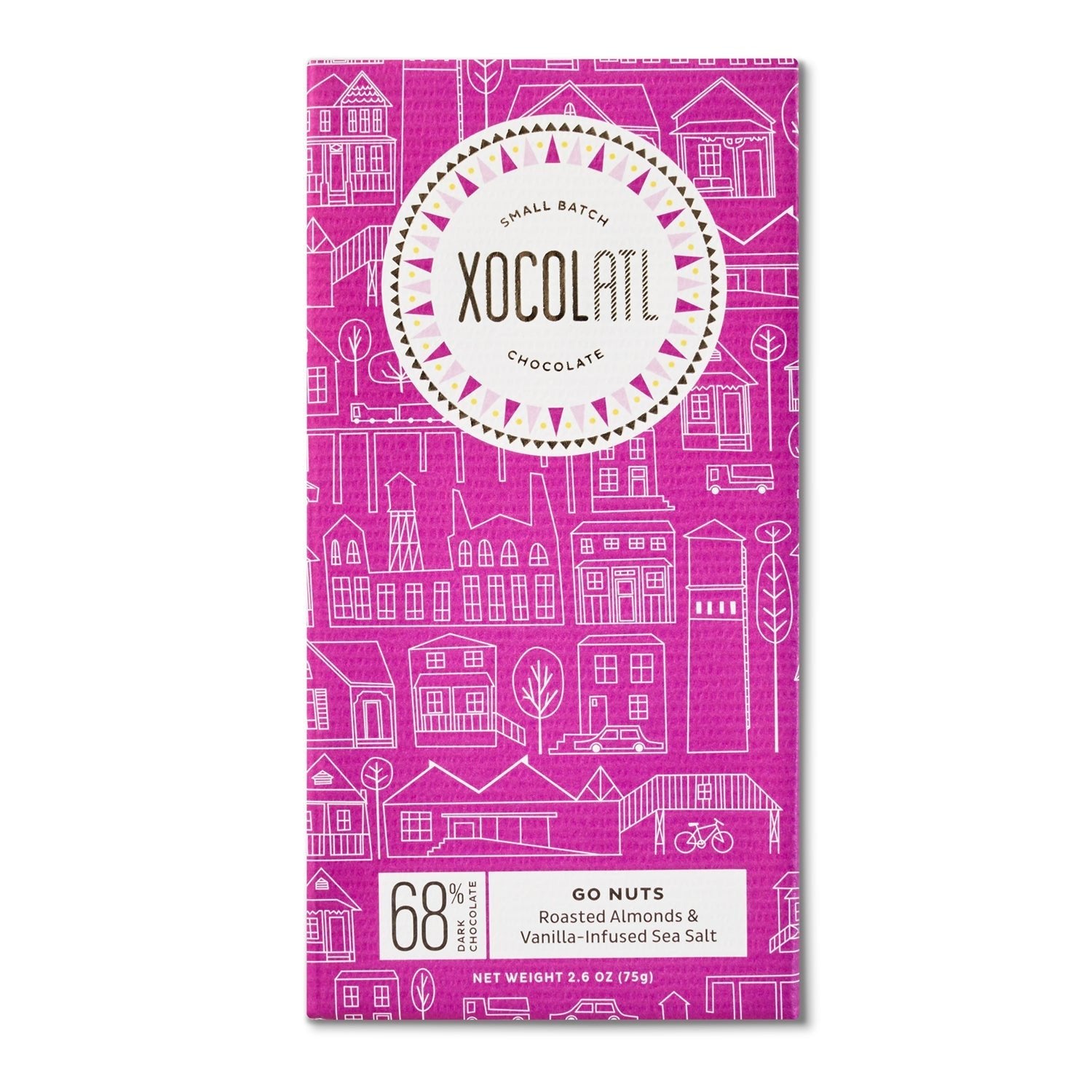 Xocolatl Small Batch ChocolateGo Nuts! Dark Chocolate Almond & Sea Salt Bar - M.S Skincare