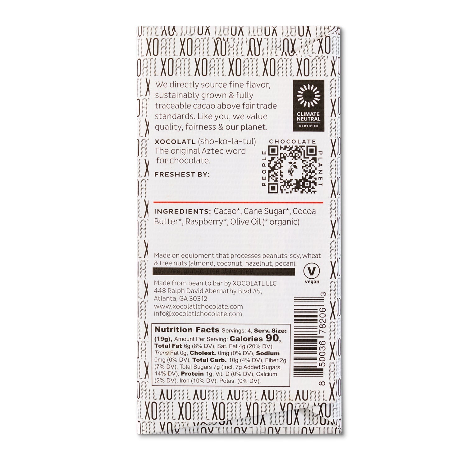 Xocolatl Small Batch ChocolateRipple Effect Sweet & Smoky Dark Chocolate Bar - M.S Skincare