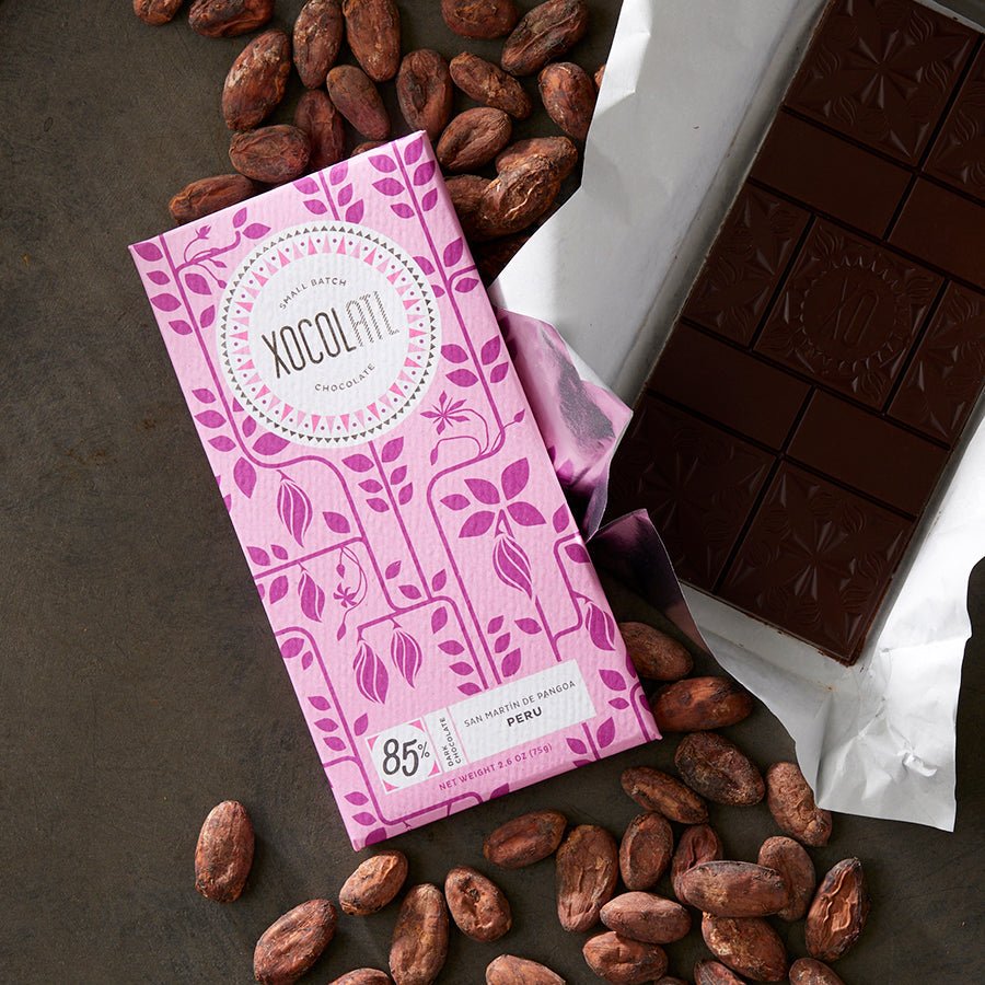 Xocolatl Small Batch ChocolateSan Martin De Pangoa, Peru 85% Dark Chocolate - M.S Skincare