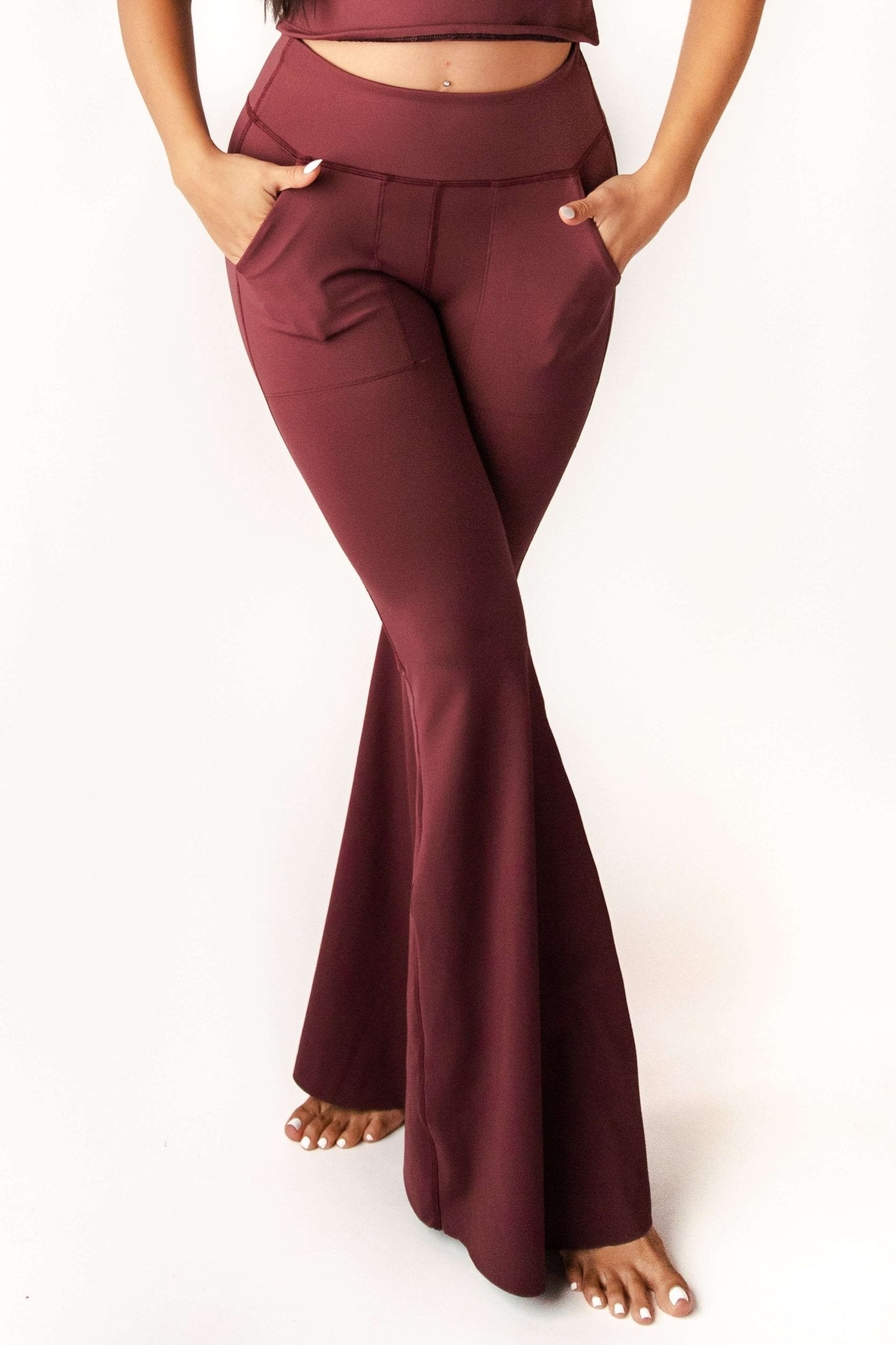 Yoga DemocracyBell Bottoms 2.0 in Maroon - M.S Skincare