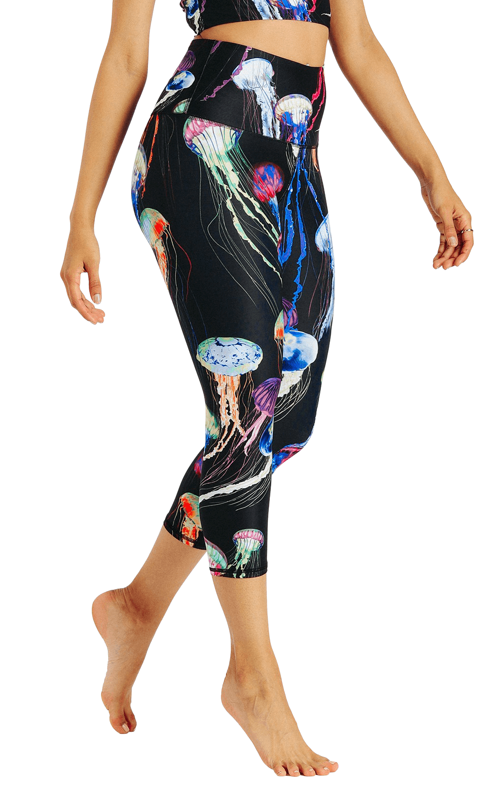 Yoga DemocracyElectric Flow Printed Yoga Crops - M.S Skincare