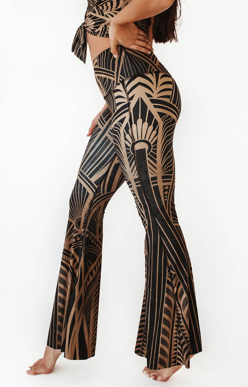 Yoga DemocracyElegant Empire Printed Bell Bottoms - M.S Skincare