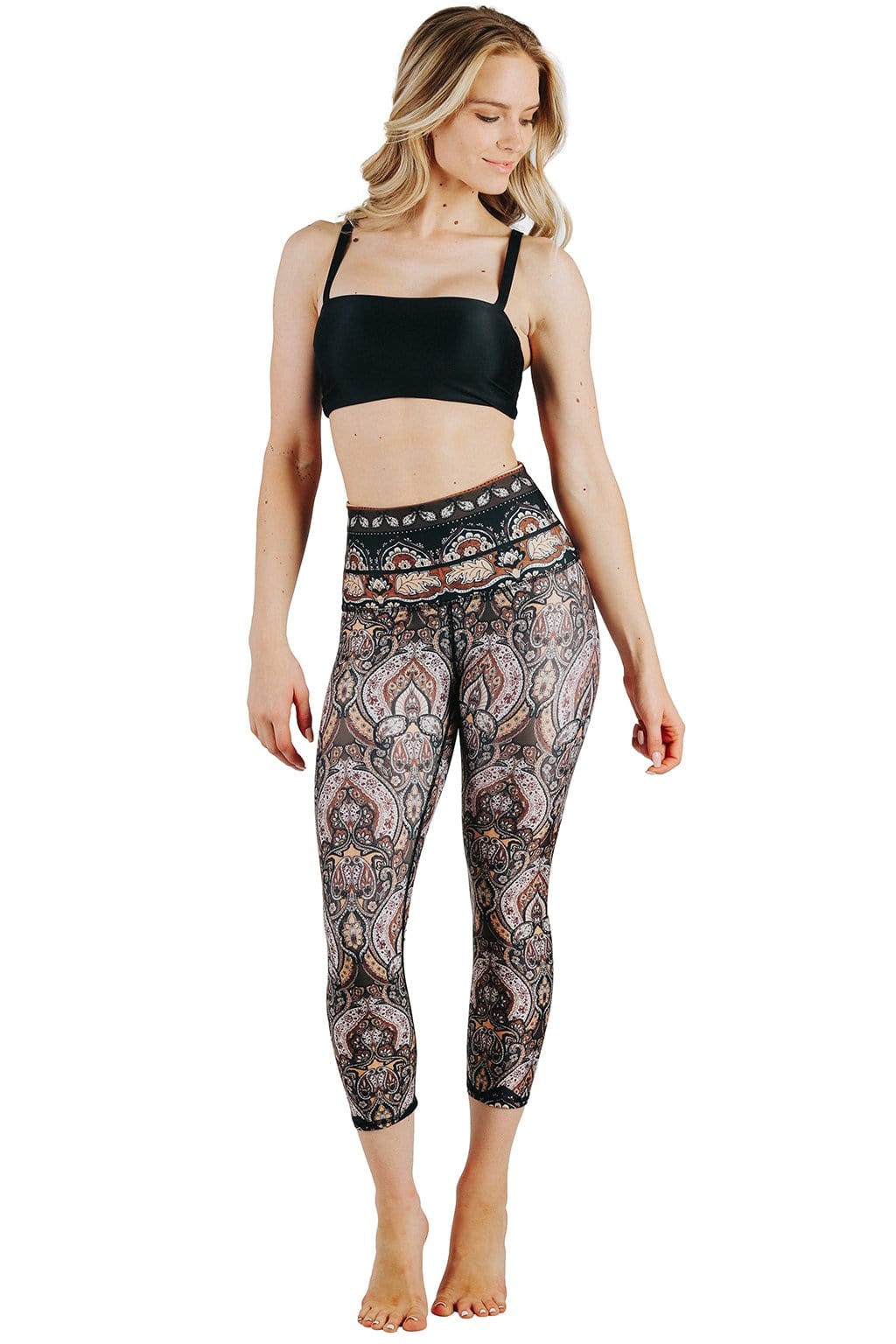 Yoga DemocracyEspresso Yourself Printed Yoga Crops - M.S Skincare