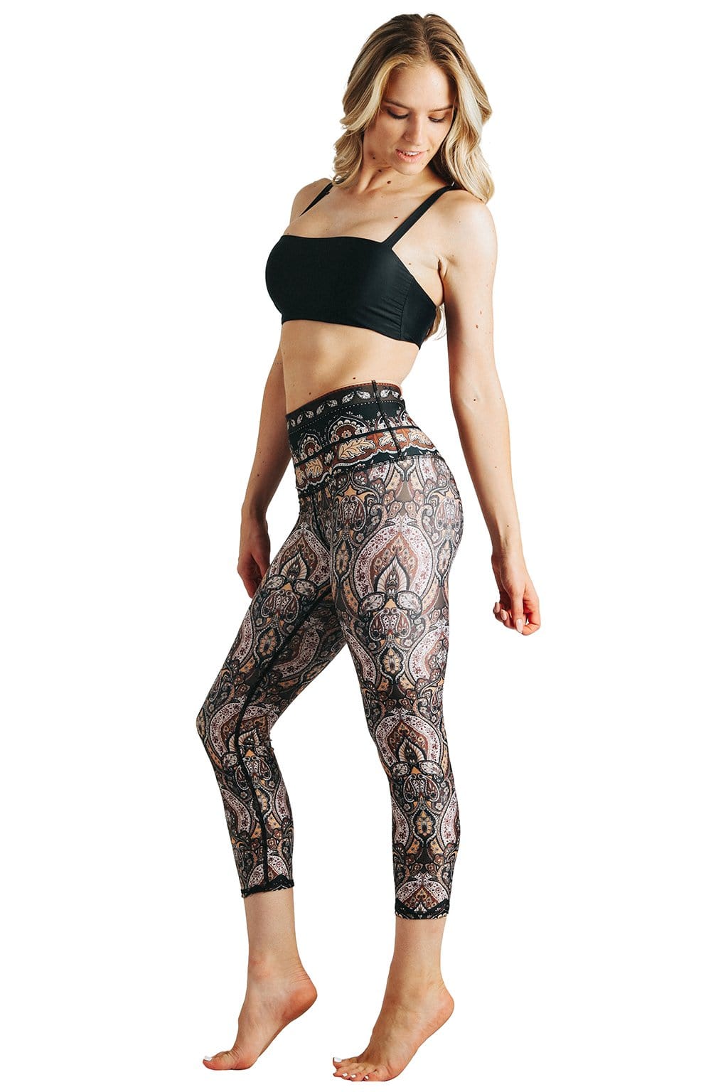 Yoga DemocracyEspresso Yourself Printed Yoga Crops - M.S Skincare