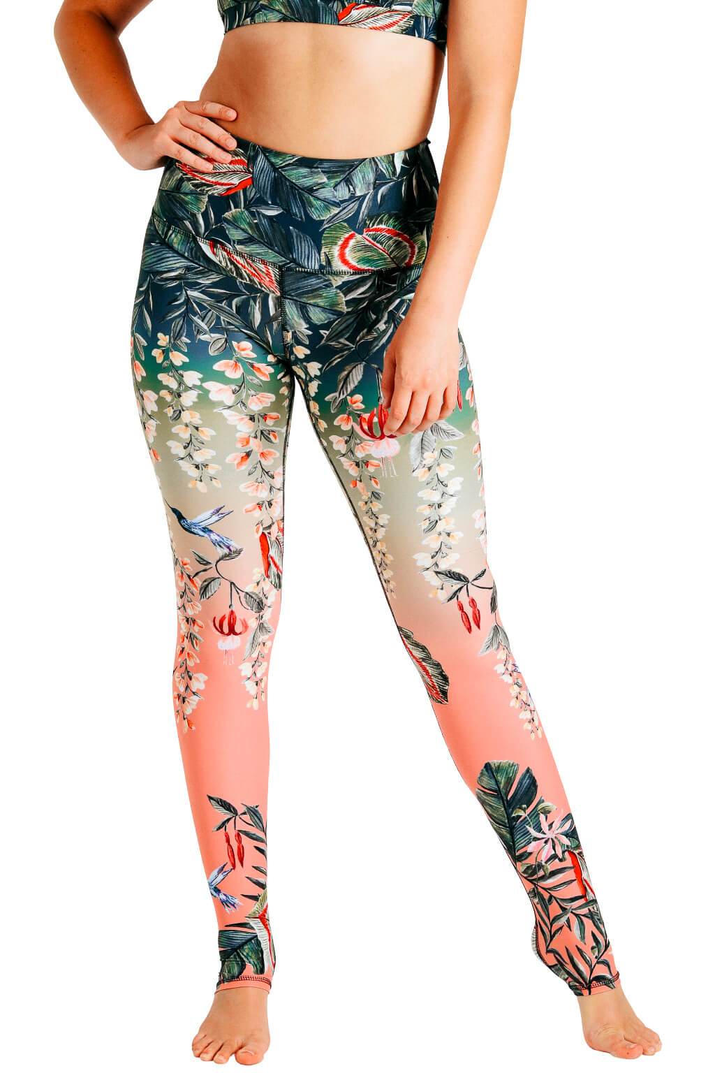 Yoga DemocracyFeeling Ferntastic Printed Yoga Leggings - M.S Skincare