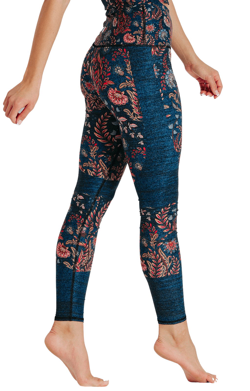 Yoga DemocracyFestival Denim Printed Yoga Leggings - M.S Skincare