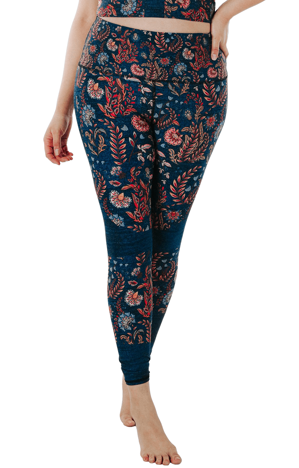 Yoga DemocracyFestival Denim Printed Yoga Leggings - M.S Skincare