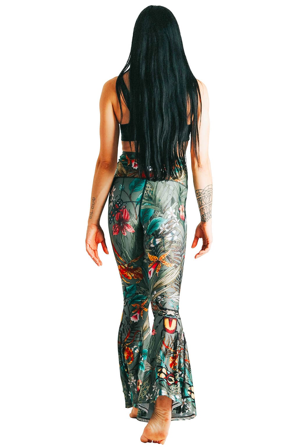 Yoga DemocracyGreen Thumb Printed Bell Bottoms - M.S Skincare