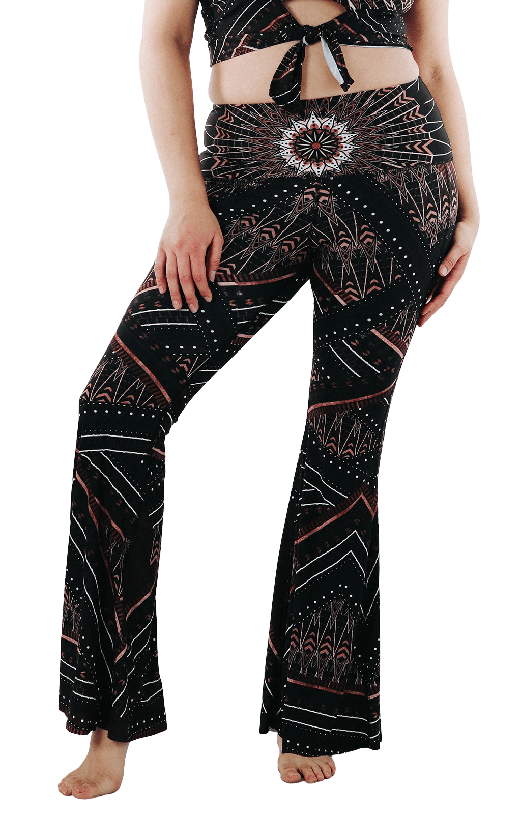 Yoga DemocracyHumble Warrior Printed Bell Bottoms - M.S Skincare