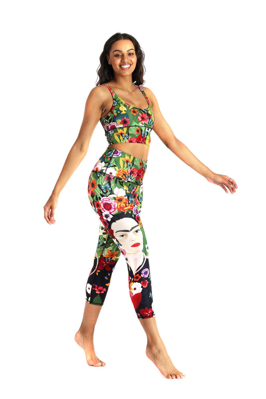 Yoga DemocracyKahlo Printed Yoga Crops - M.S Skincare