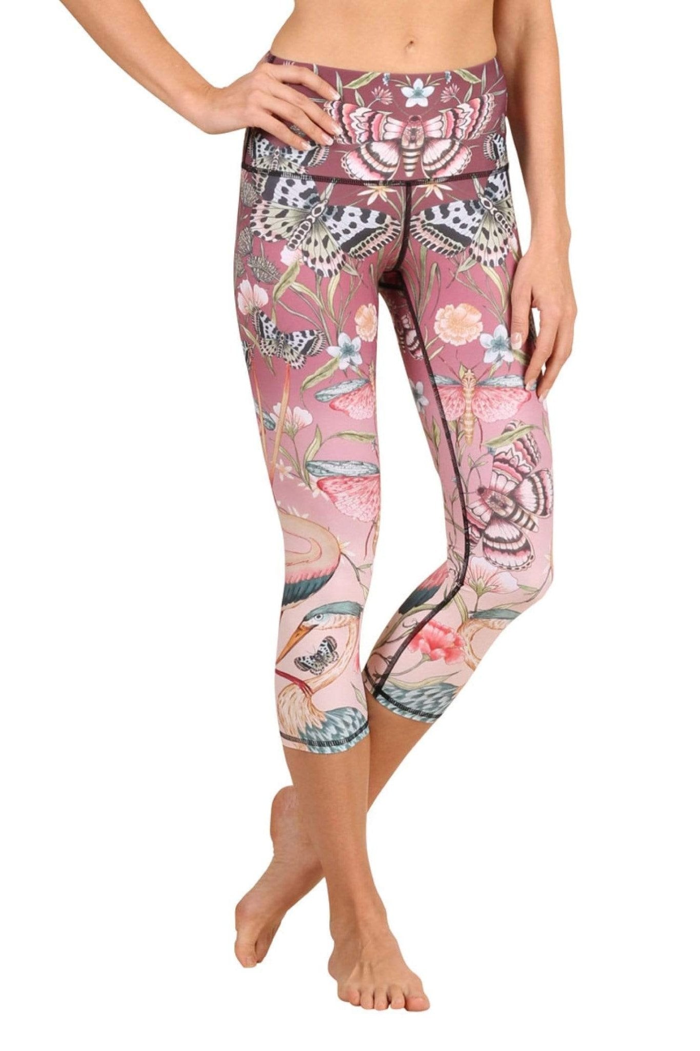 Yoga DemocracyPretty in Pink Printed Yoga Crops - M.S Skincare