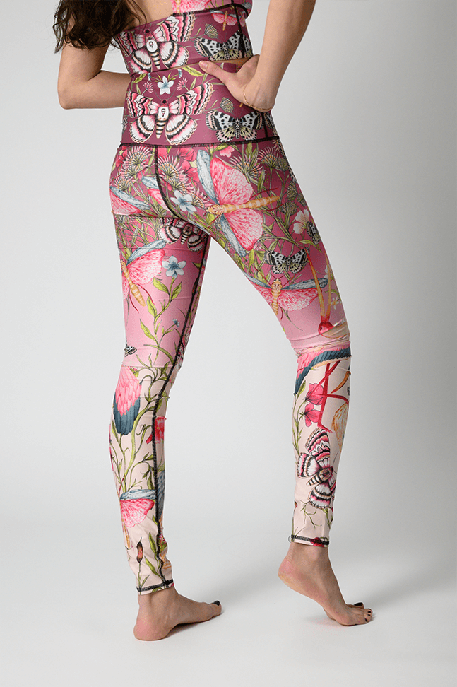 Yoga Democracy Pretty in Pink Printed Yoga Leggings