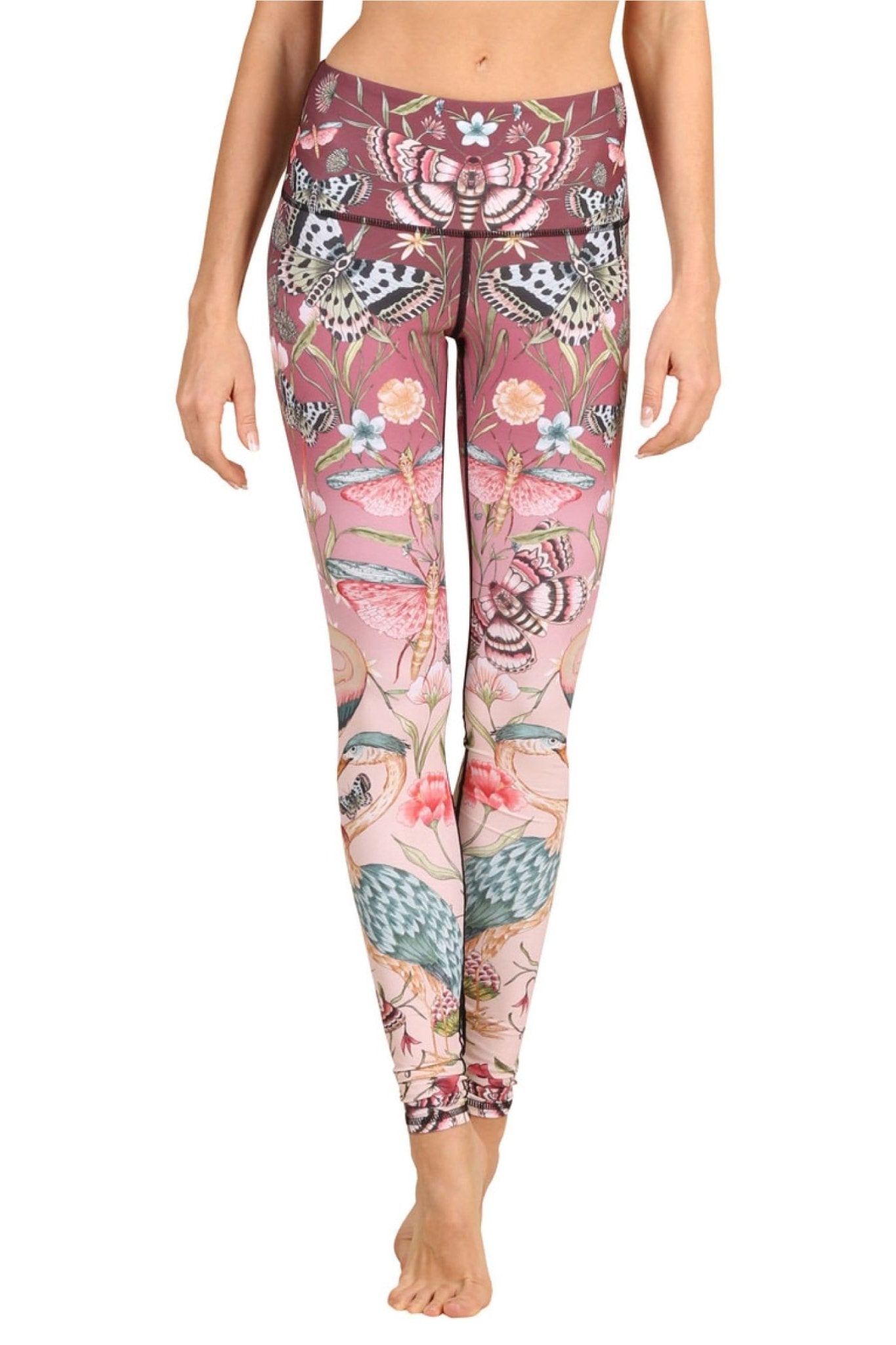 Yoga DemocracyPretty in Pink Printed Yoga Leggings - M.S Skincare