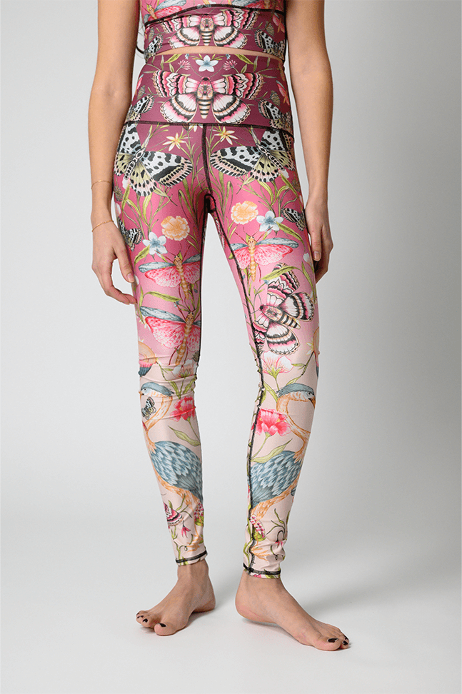 Yoga Democracy Pretty in Pink Printed Yoga Leggings