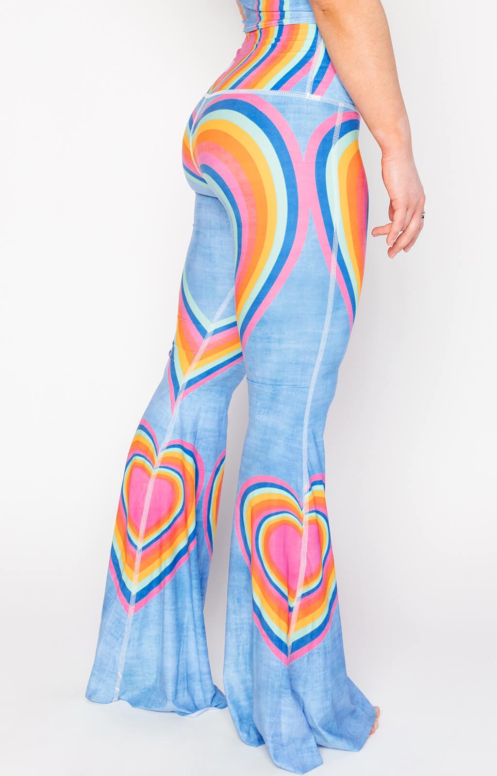 Yoga DemocracyRainbow Love Printed Bell Bottoms - M.S Skincare