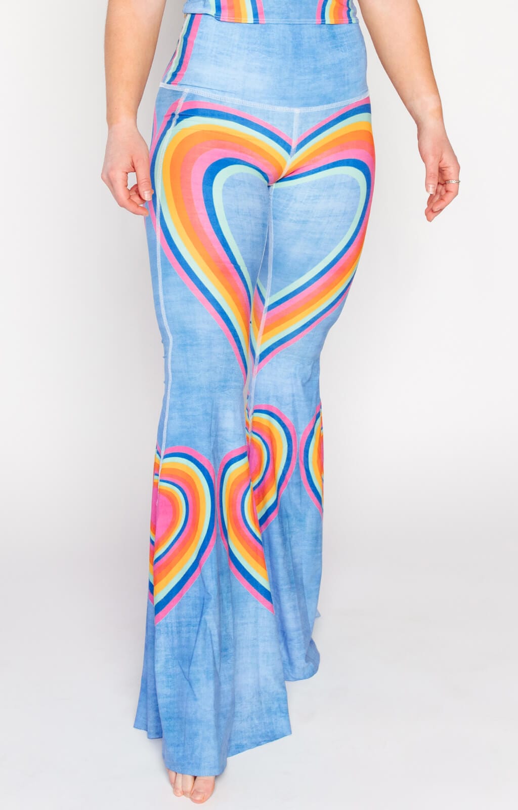 Yoga DemocracyRainbow Love Printed Bell Bottoms - M.S Skincare