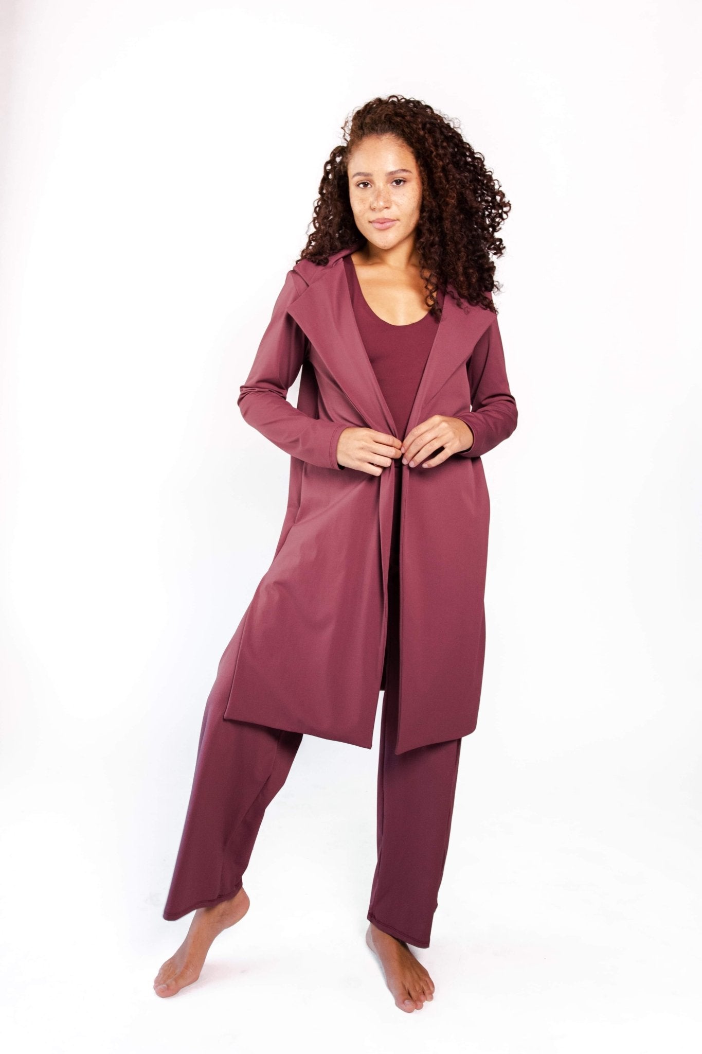 Yoga DemocracyTrinity Blazer in Maroon - M.S Skincare